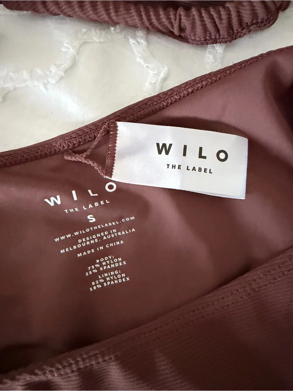 Wilo The Label Rib Triangle Bikini Chocolate - Picture 3 of 5